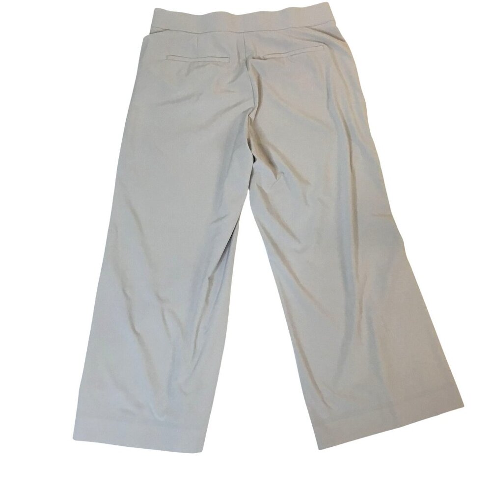 ATHLETA Gramercy Women's Wide Leg Button Track Travel Trouser Pants Gray Sz 4 - Picture 2 of 6